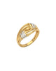 9K Two-Tone Interwoven Knot Ring
