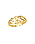 9K Gold Lattice Wave Ring