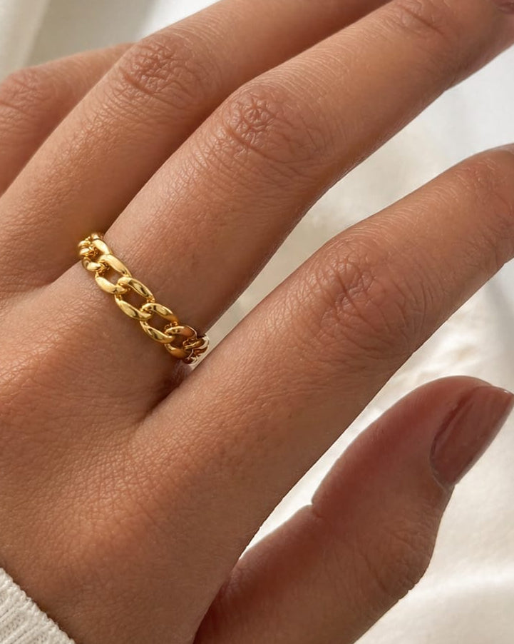 9K Chain Link Gold Ring