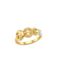 9K Two-Tone Gold Concentric Circle Ring