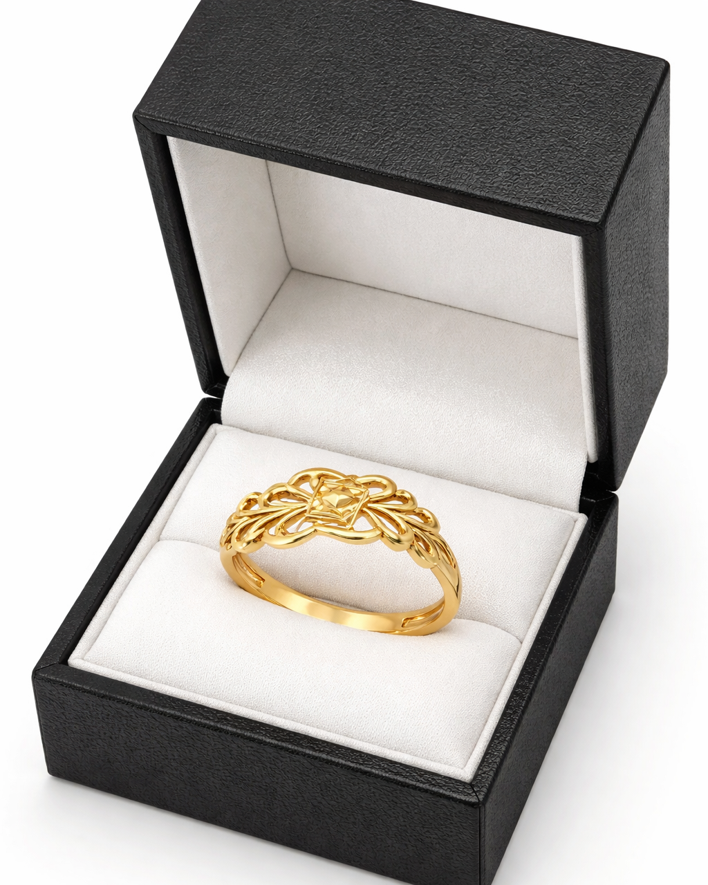 9K Vintage Filigree Tiara Ring