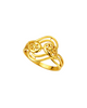 9K Twin Leaf Filigree Bypass Ring