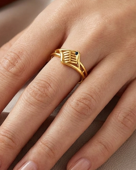 9K Gold Manta Ray Filigree Ring