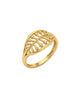 9K Gold Criss-Cross Filigree Lattice Ring