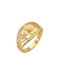 9K Gold Filigree Floral Ring