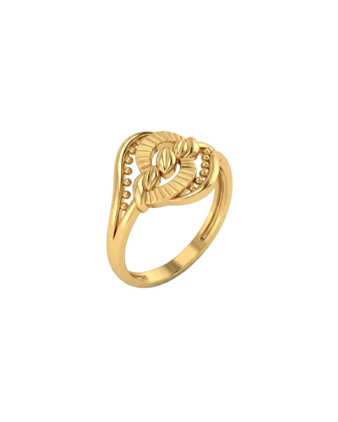 9K Gold Twisted Knot Heart Ring