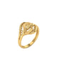 9K Gold Twisted Knot Heart Ring