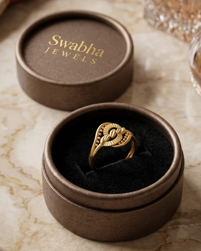 9K Gold Twisted Knot Heart Ring