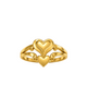 9K Double Heart Bypass Ring