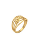 9K Gold Multi-Strand Laurel Leaf Ring