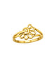 9K Openwork Flower Split-Shank Ring