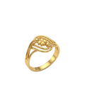 9K Two-Tone Interlocking Link Ring