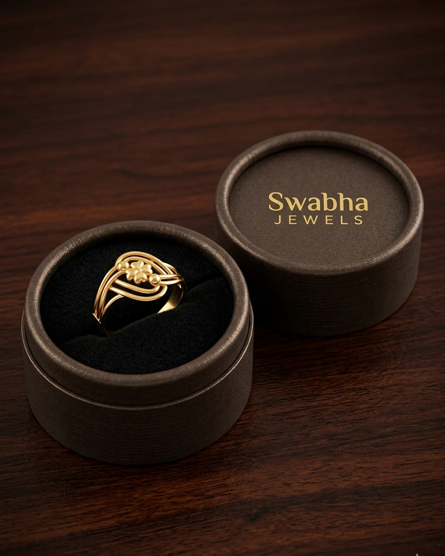 9K Two-Tone Interlocking Link Ring