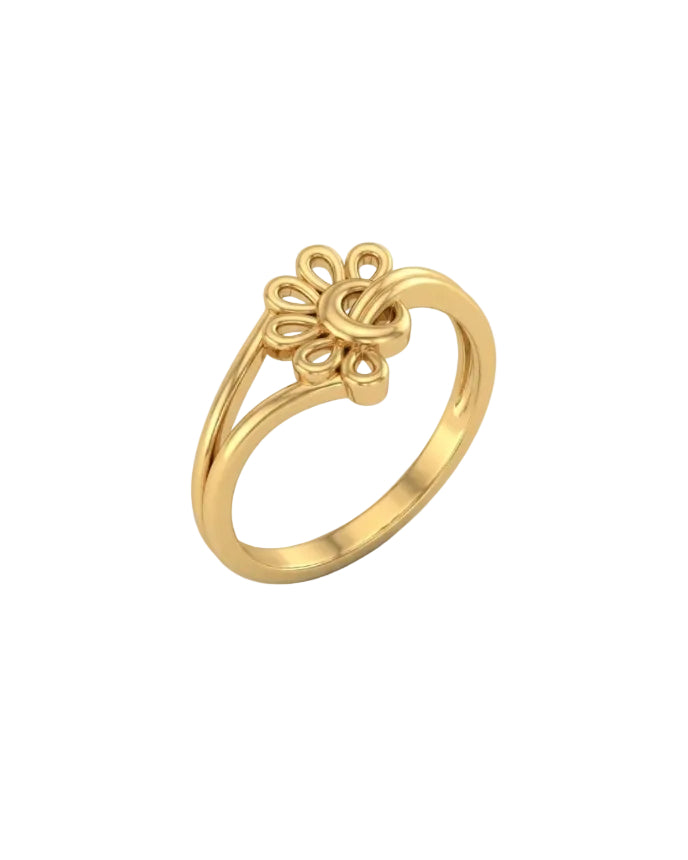 9K Gold Petite Daisy Loop Ring