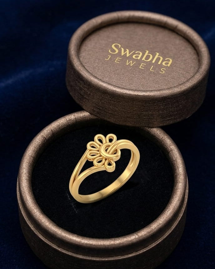 9K Gold Petite Daisy Loop Ring