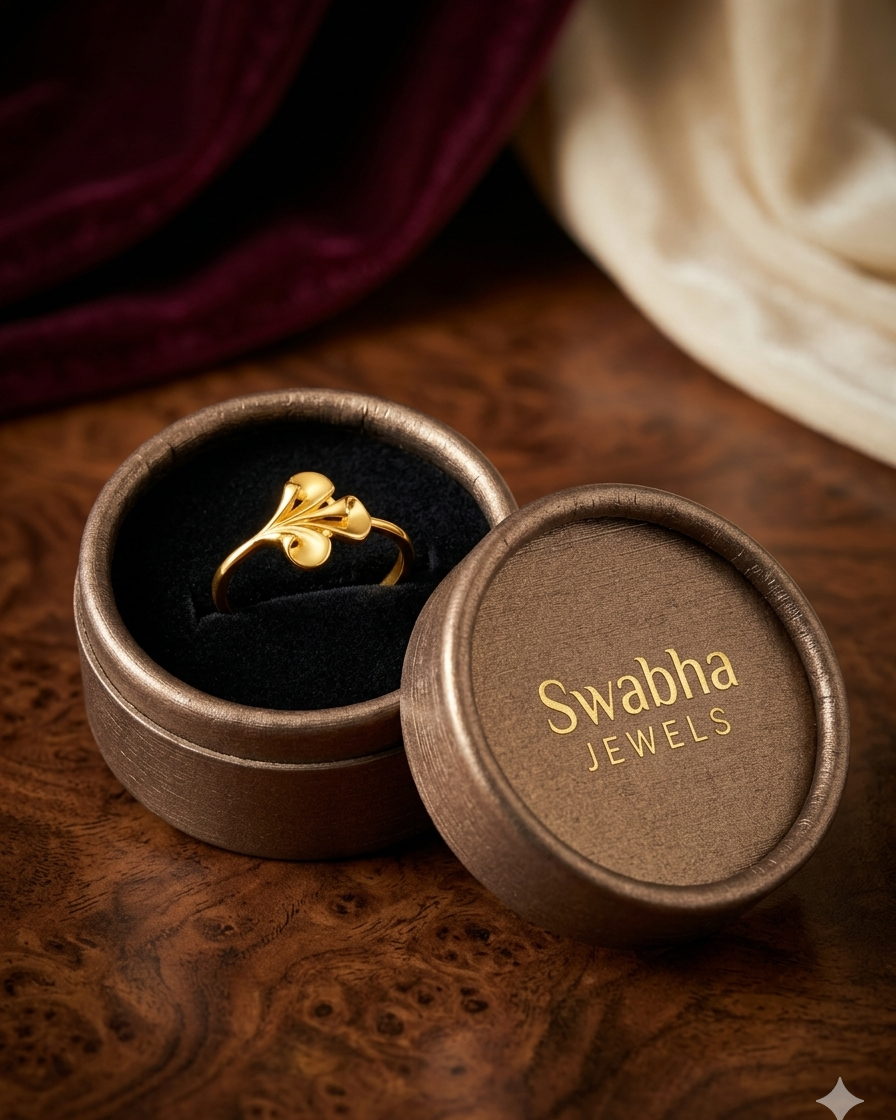 9K Gold Triple Calla Lily Motif Ring