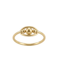 9k Triple Bead Gold Ring
