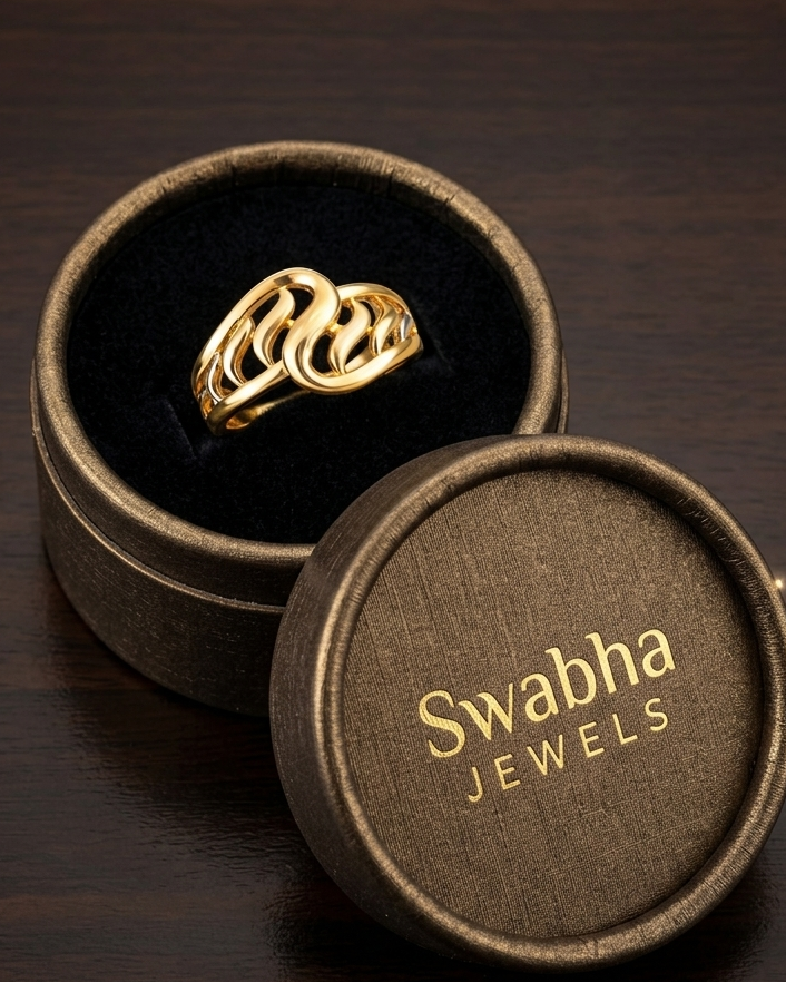 9k Abstract Swirl Ring