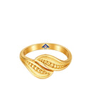 9K Leaf Motif Wrap Ring